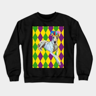 Mardi Gras Harlequin Great Dane Dog Crewneck Sweatshirt